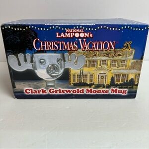National Lampoon’s Christmas Vacation Clark Griswold Glass Moose Mug Holiday